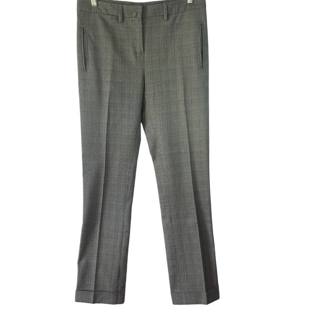 Lydia Delgado Plaid Tailored‎ Trousers Women's 6 EU 38 Spain Made Workwear Pants